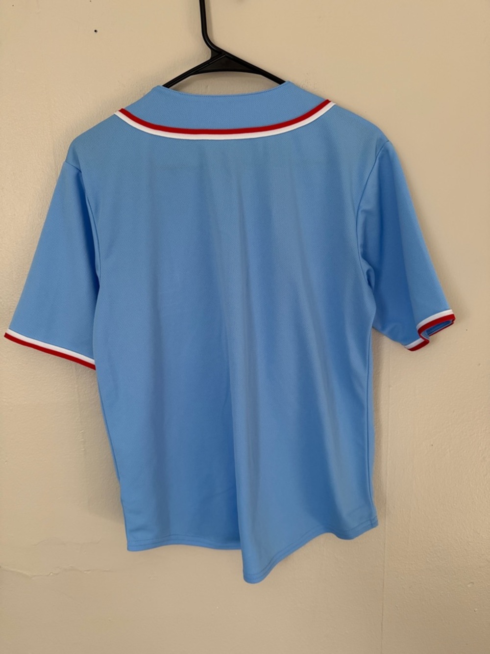 Light Blue Kids Baseball Jersey with Red Trim - St Louis Cardinals - Picture 2 of 2